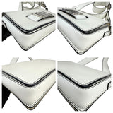 Pre-owned dior-jadior-white-calfskin-crossbody-bag-silver-hardware-front