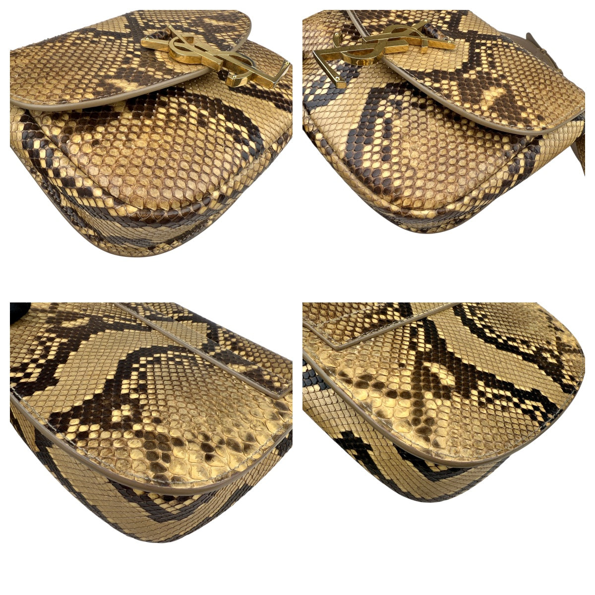 Pre-owned saint-laurent-python-crossbody-bag-front