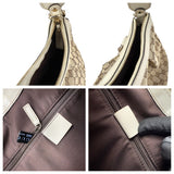 Pre-owned Gucci Beige/White GG Canvas Medium Sukey Hobo bag