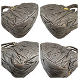 Pre-owned miu-miu-argilla-matelasse-tote-front-view