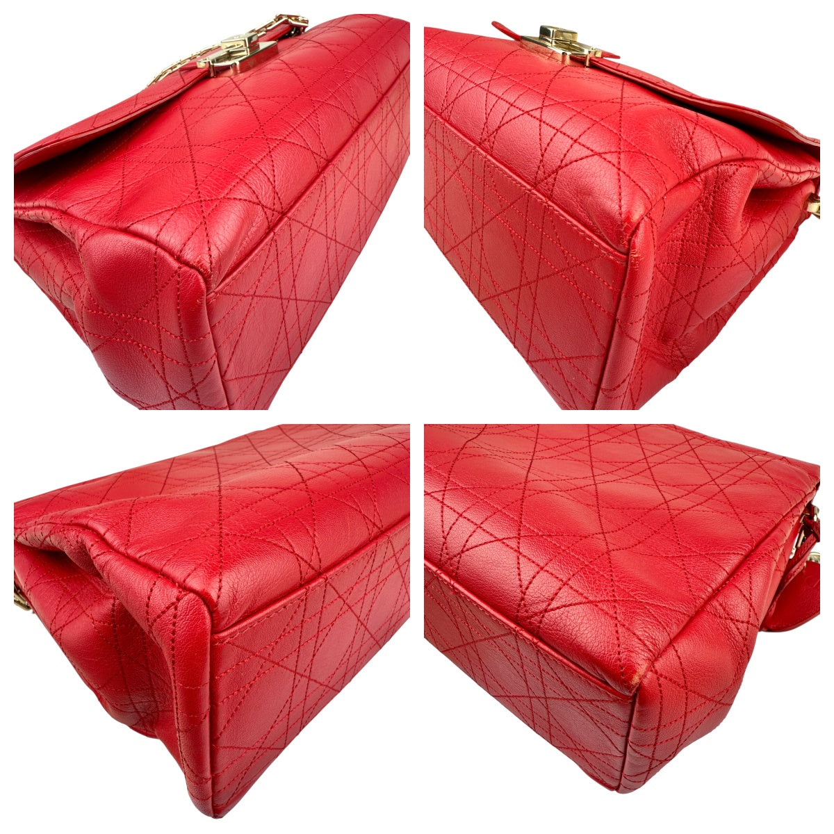 Pre-owned dior-diorling-shoulder-bag-red-front