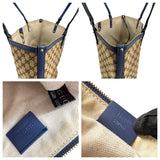 Pre-owned Gucci Beige/Blue GG Canvas Craft Original Tote Bag