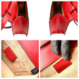Pre-owned Gucci Red Leather Mini Web Sylvie Top Handle bag
