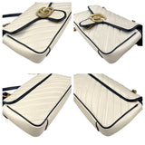 Pre-owned Gucci Matelasse Diagonal Torchon GG Marmont Shoulder Bag