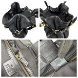 Gucci Black GG Canvas and Leather Jockey Tote