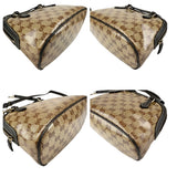 Pre-owned Gucci Brown GG Crystal Canvas Dome Handbag Small
