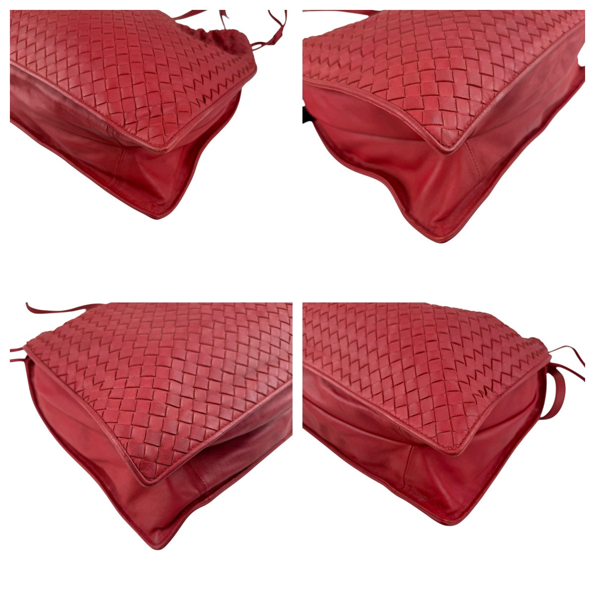 Pre-owned bottega veneta intrecciato leather shoulder bag front