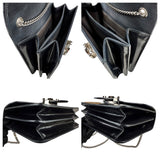 Pre-owned gucci-interlocking-g-black-glossy-front-view