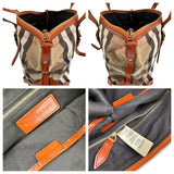 Pre-owned Burberry Leather and Bridle House Check Canvas Salisbury Tote Bag