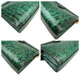 Pre-owned gucci-ophidia-emerald-snakeskin-front-view