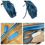 Pre-owned Bottega Veneta Blue Intrecciato Leather Nodini Crossbody Bag