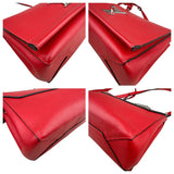 Pre-owned louis-vuitton-lockme-ii-top-handle-rubis-calfskin-bag-front