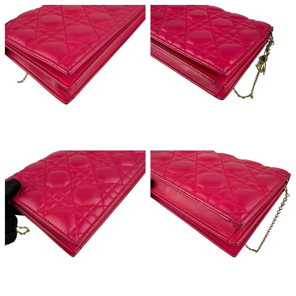 Dior Lady Dior Pouch with Chain Crossbody Bag