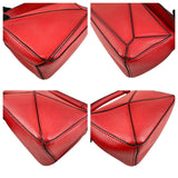 Loewe Raspberry Calfskin Mini Puzzle Bag