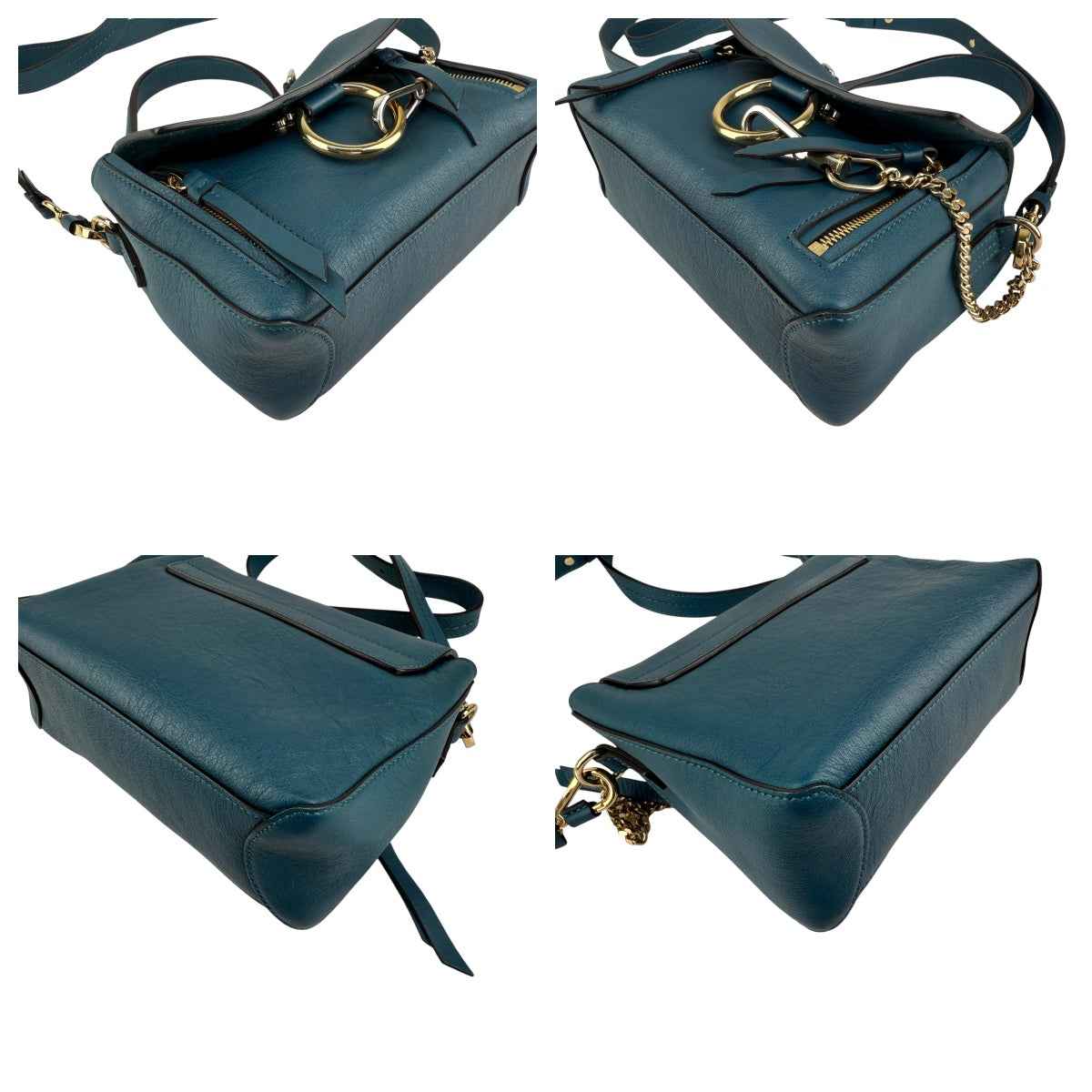 Chloé Leather Faye shoulder bag Blue