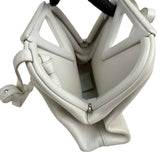 Bottega Veneta Calfskin The Point Triangle Bag Chalk