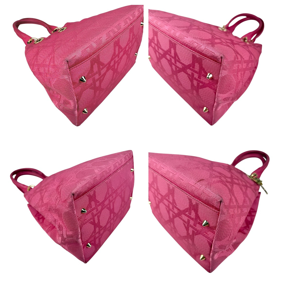 Pre-owned Dior Pink Fabric Bag With Leather Handle bag