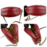 Pre-owned gucci-gg-marmont-round-leather-crossbody-bag