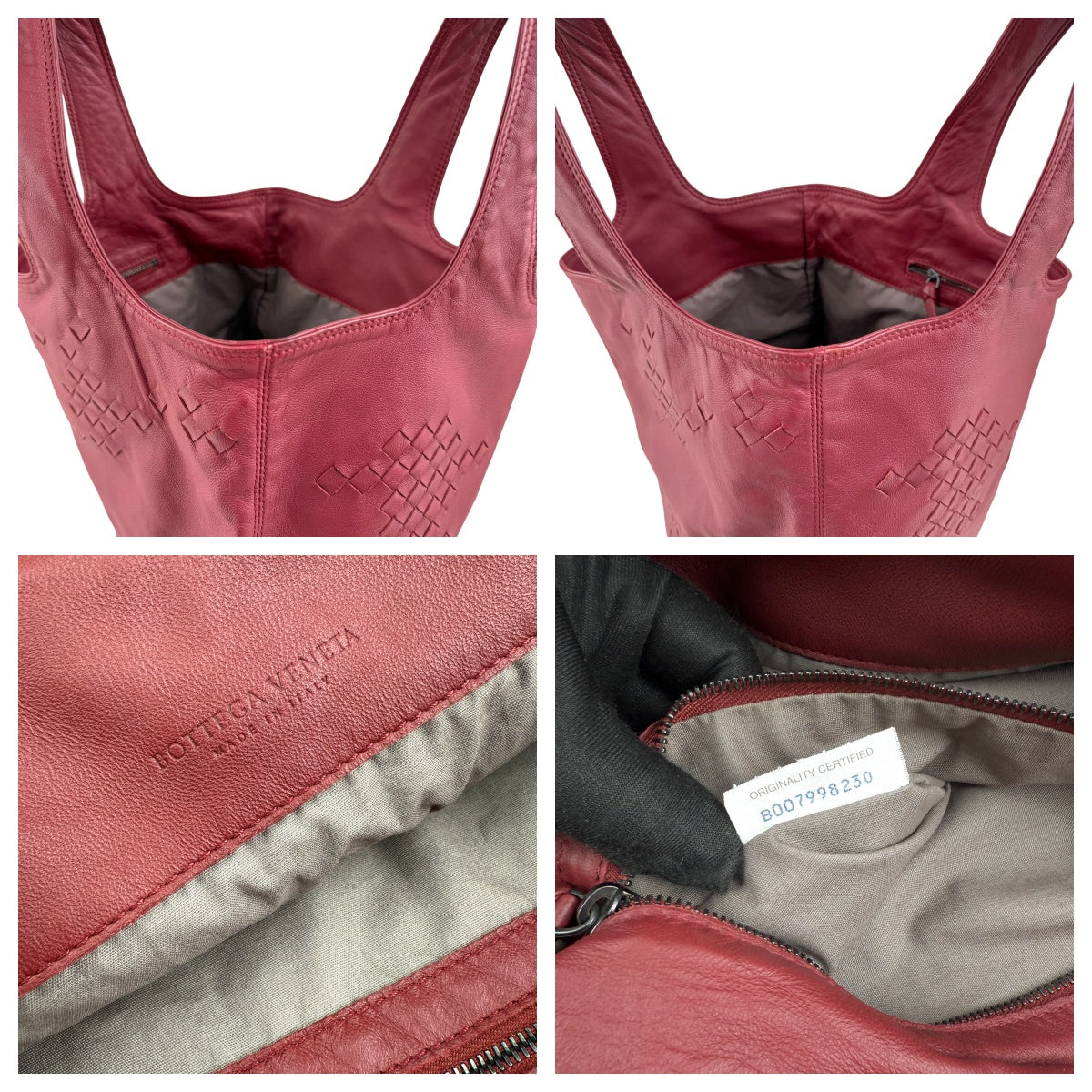 Pre-owned Bottega Veneta Catalano Regent Burgundy Intrecciato Leather Tote Bag tote bag
