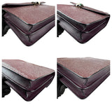 Pre-owned bvlgari-plum-stingray-leather-medium-serpenti-forever-shoulder-bag-front-view