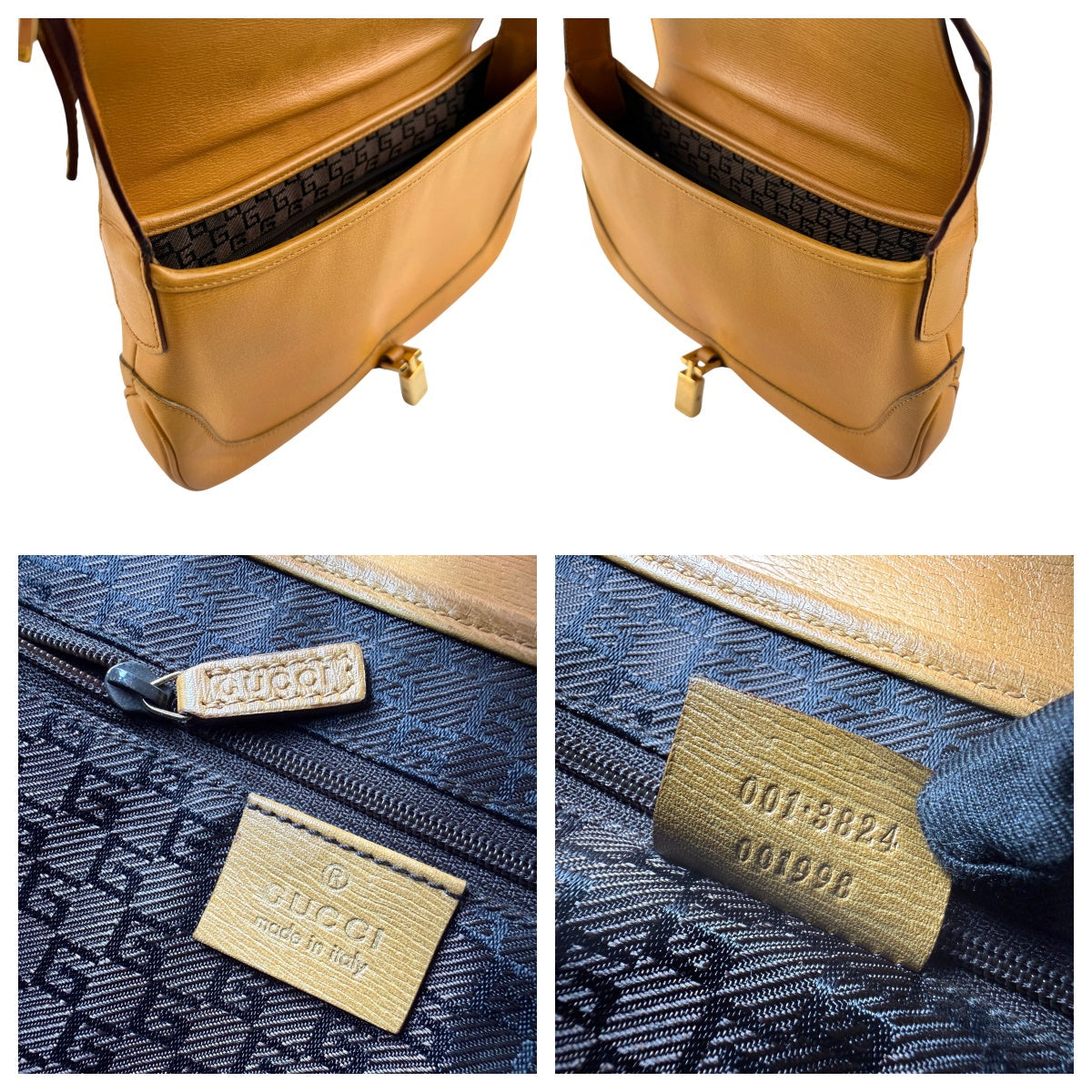 Pre-owned Gucci Jackie Caramel Tan Brown Leather Hobo Shoulder Bag