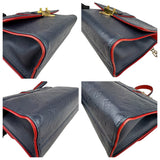 Pre-owned louis-vuitton-empreinte-saint-sulpice-chain-shoulder-bag-red-black-front
