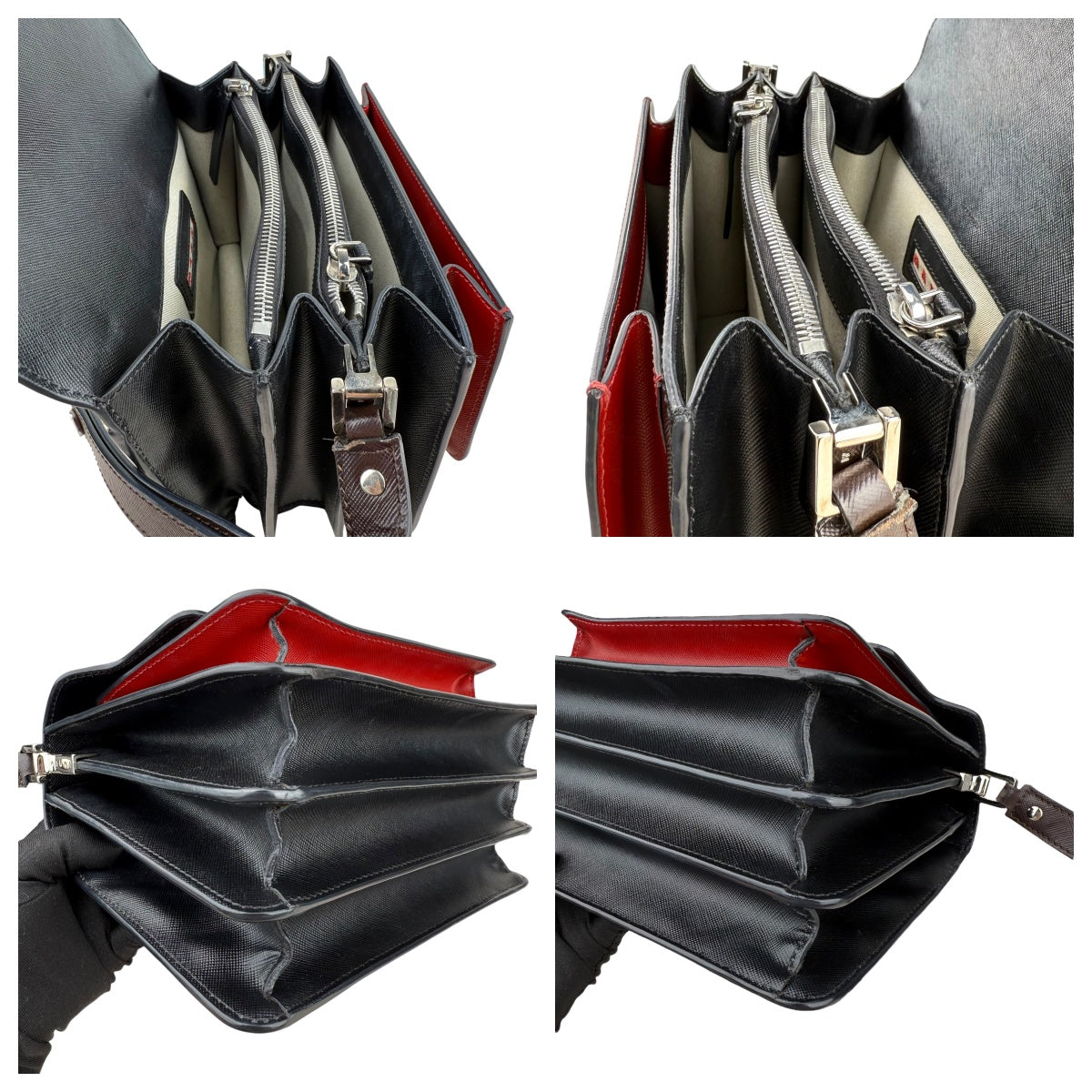Pre-owned marni-medium-colorblock-leather-trunk-crossbody-bag-front