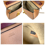 Pre-owned Chloe Peach/Maroon Leather Drew Crossbody Bag