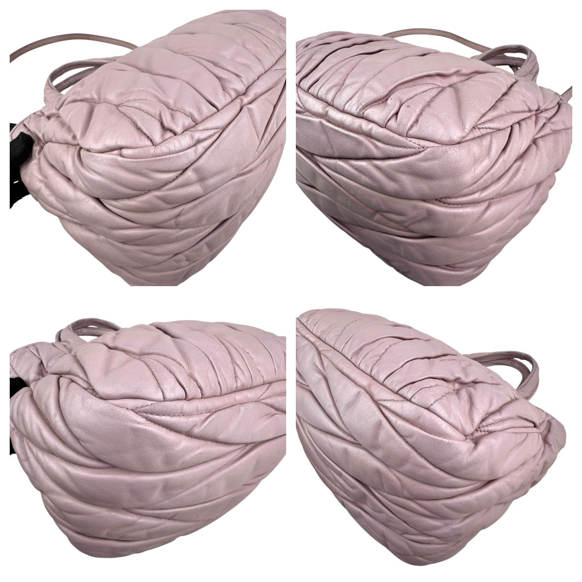 Pre-owned miu-miu-matelasse-tote-front-view