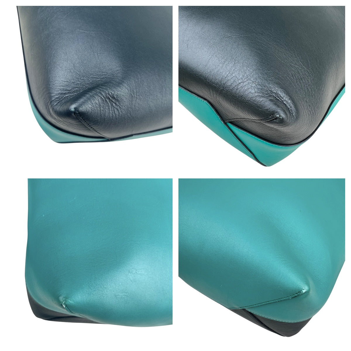 Pre-owned celine-hobo-blue-leather-bag-front