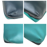 Pre-owned celine-hobo-blue-leather-bag-front
