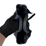 Pre-owned prada-canapa-pm-navy-canvas-handbag-front