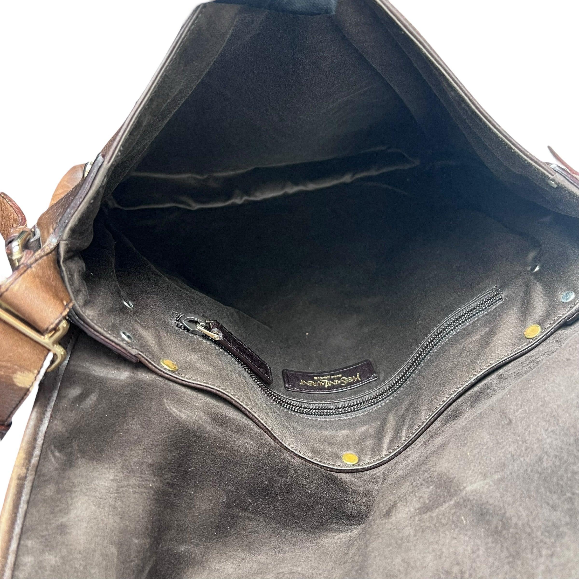 Pre-owned saint-laurent-leather-handbag-front