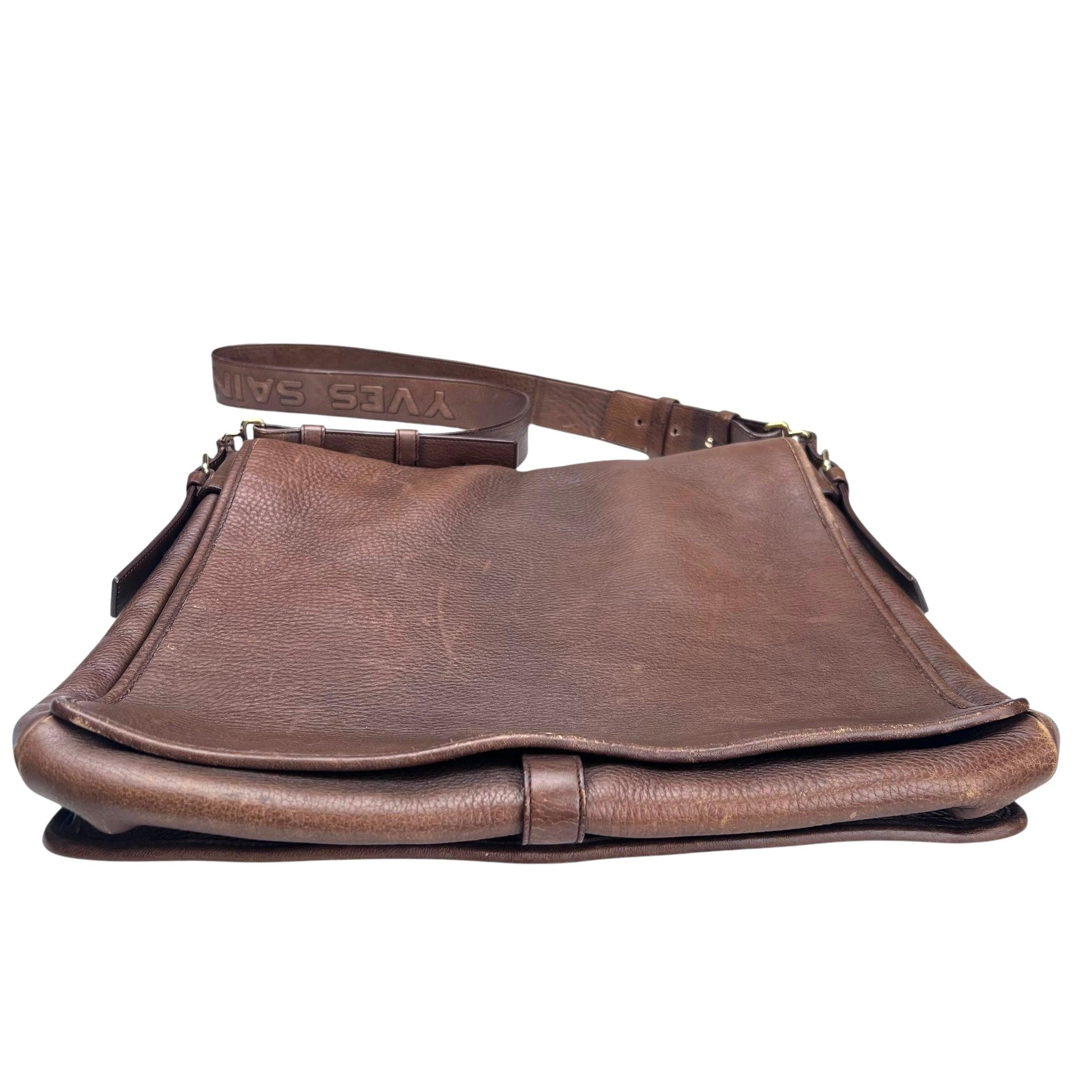 Pre-owned saint-laurent-leather-handbag-front