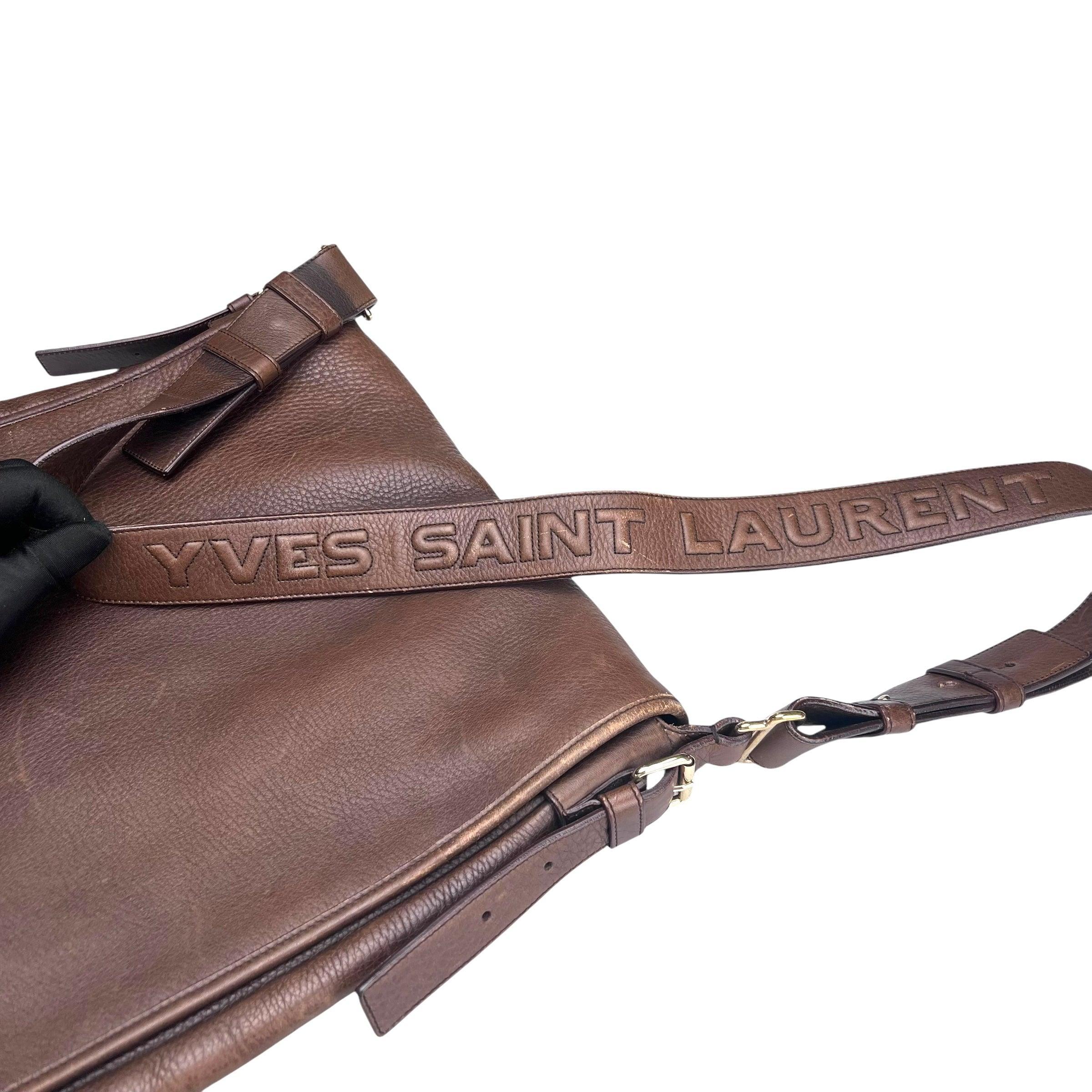 Pre-owned saint-laurent-leather-handbag-front