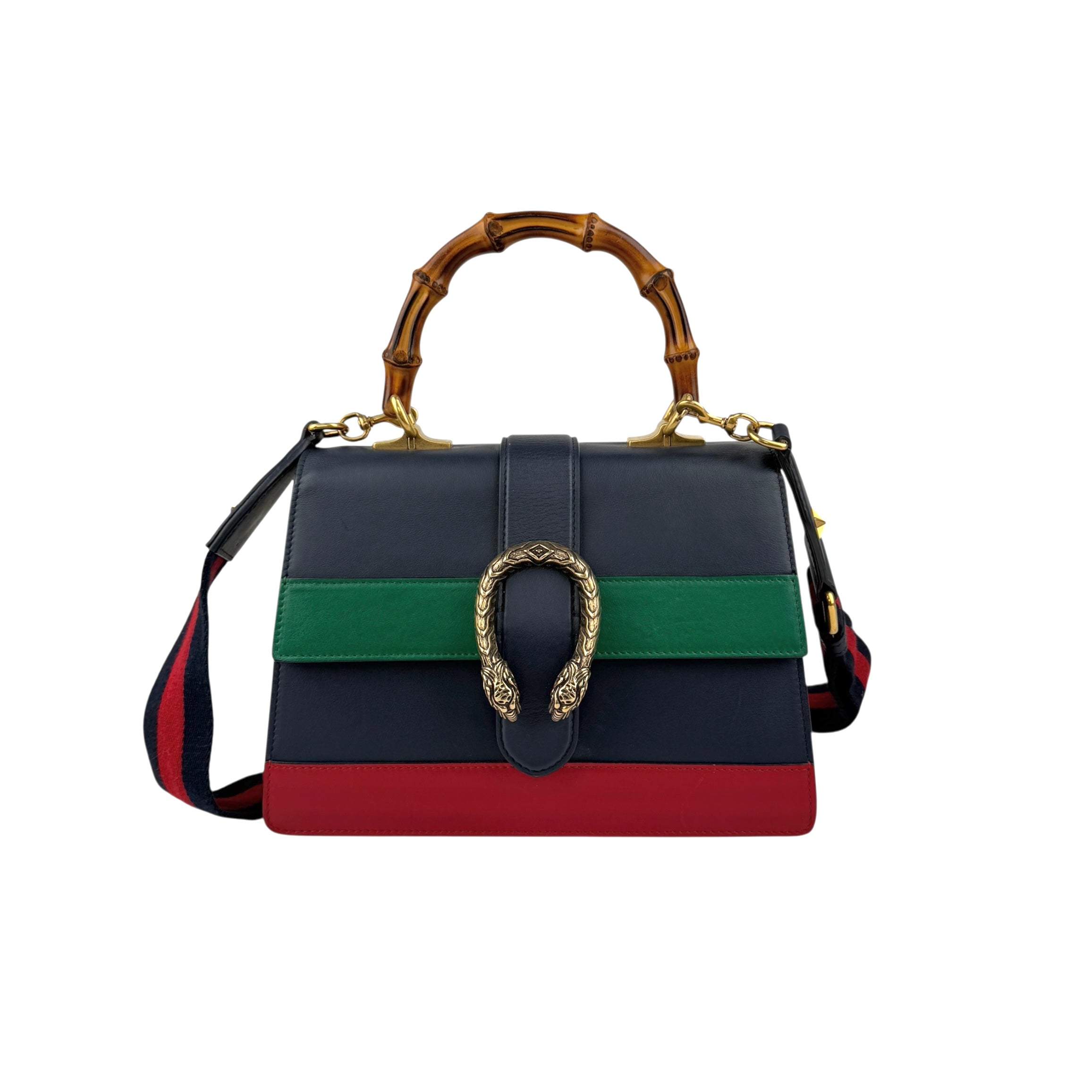 gucci dionysus bamboo leather handbag front