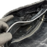 Pre-owned miu-miu-black-matelasse-leather-shoulder-bag-front