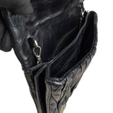 Pre-owned miu-miu-black-matelasse-leather-shoulder-bag-front