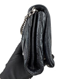 Pre-owned miu-miu-black-matelasse-leather-shoulder-bag-front