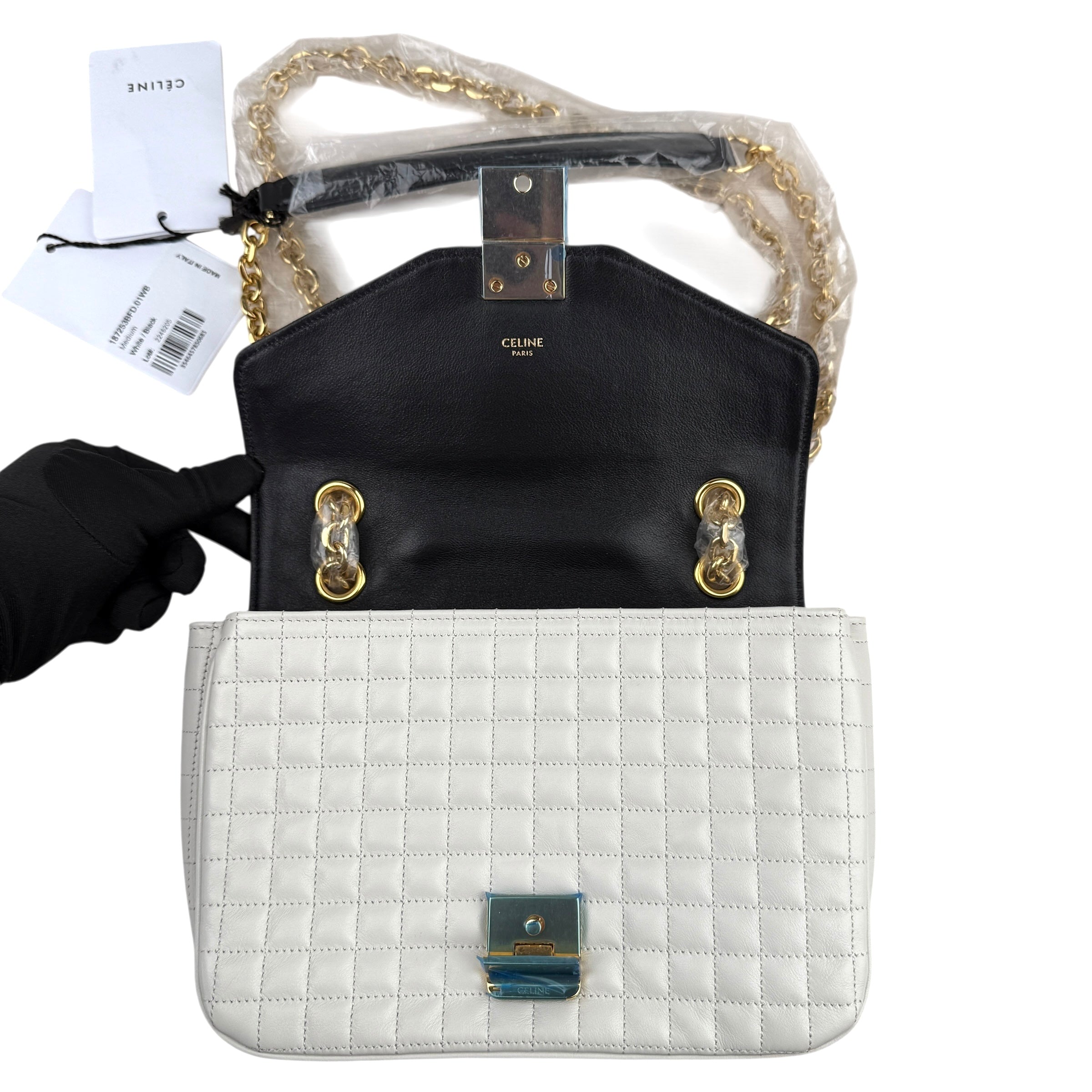 Pre-owned celine-leather-medium-c-bag-front