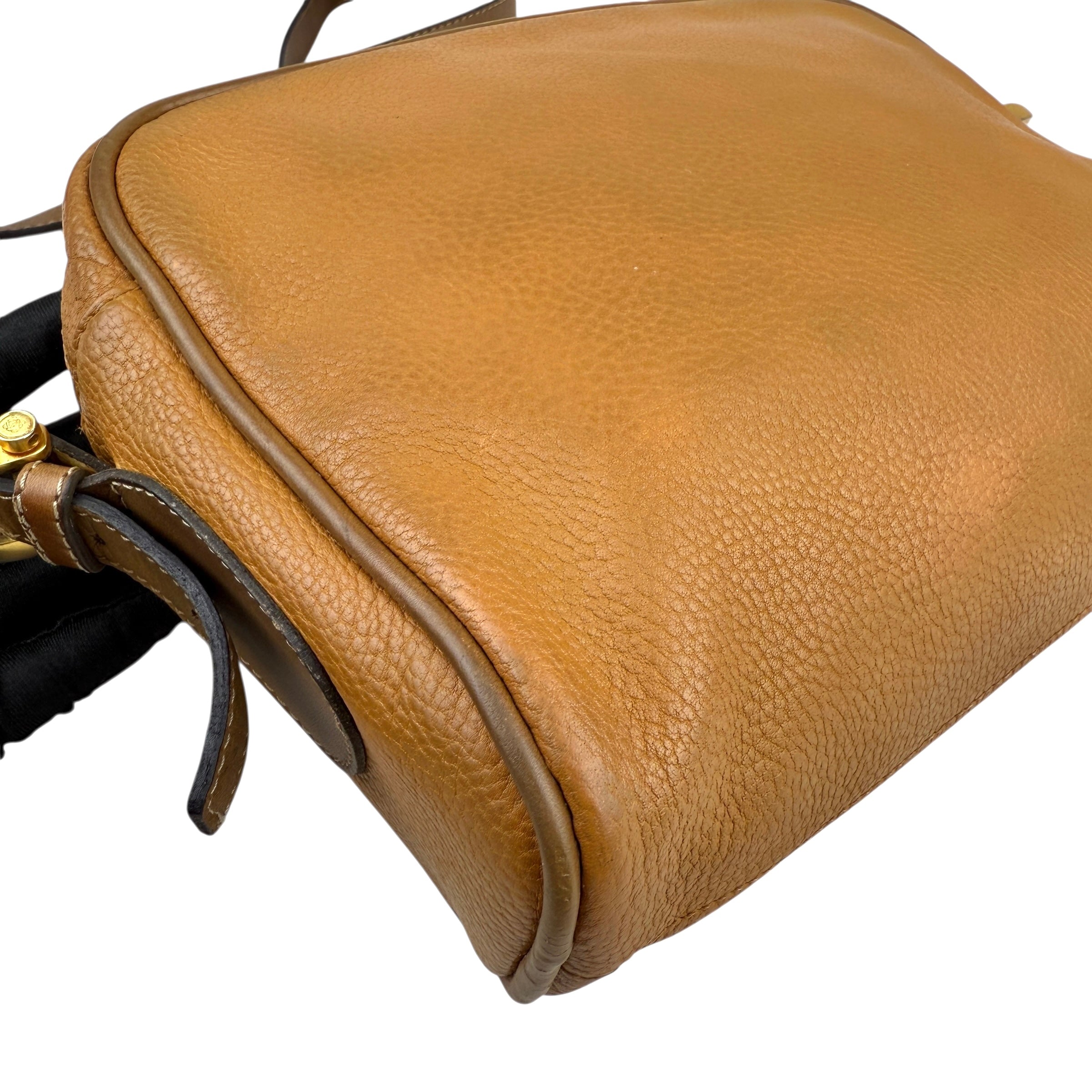 Pre-owned loewe-anagram-leather-camera-crossbody-bag-front