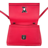 Pre-owned louis-vuitton-lockme-ii-top-handle-rubis-calfskin-bag-front