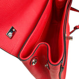 Pre-owned louis-vuitton-lockme-ii-top-handle-rubis-calfskin-bag-front