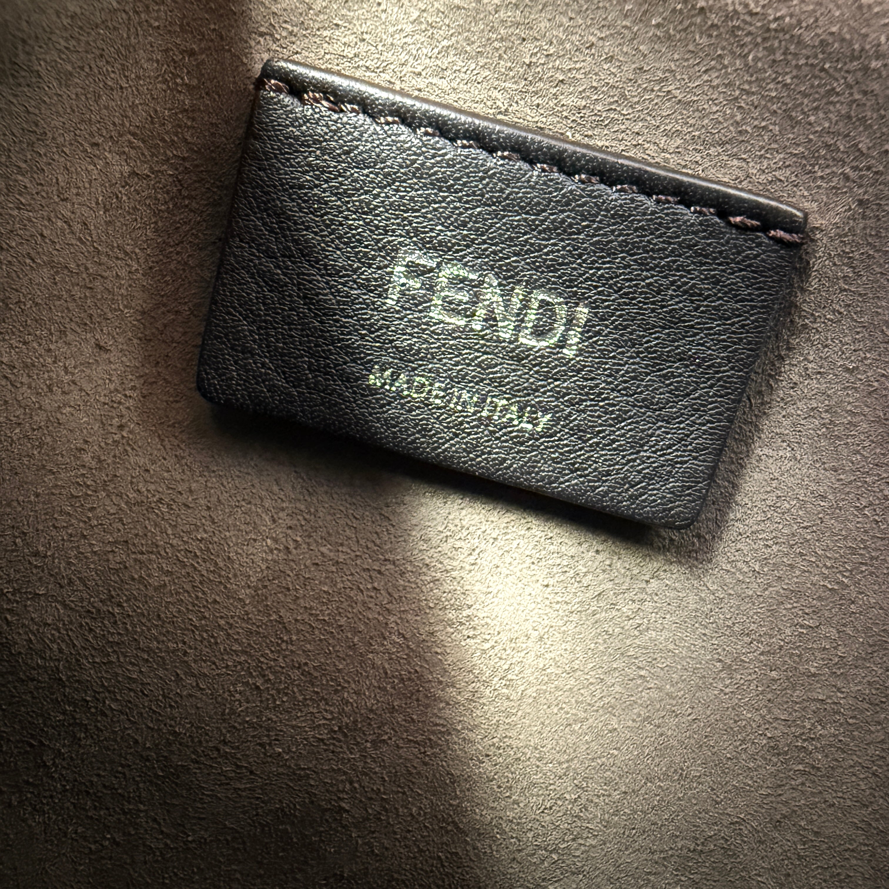 Pre-owned fendi-mon-tresor-bucket-bag-grigio-perla-front