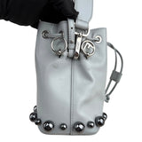 Pre-owned fendi-mon-tresor-bucket-bag-grigio-perla-front