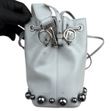 Pre-owned fendi-mon-tresor-bucket-bag-grigio-perla-front
