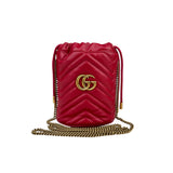 gucci-mini-bucket-gg-marmont-red-herringbone-leather-bag-front