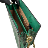 Pre-owned gucci-ophidia-emerald-snakeskin-front-view