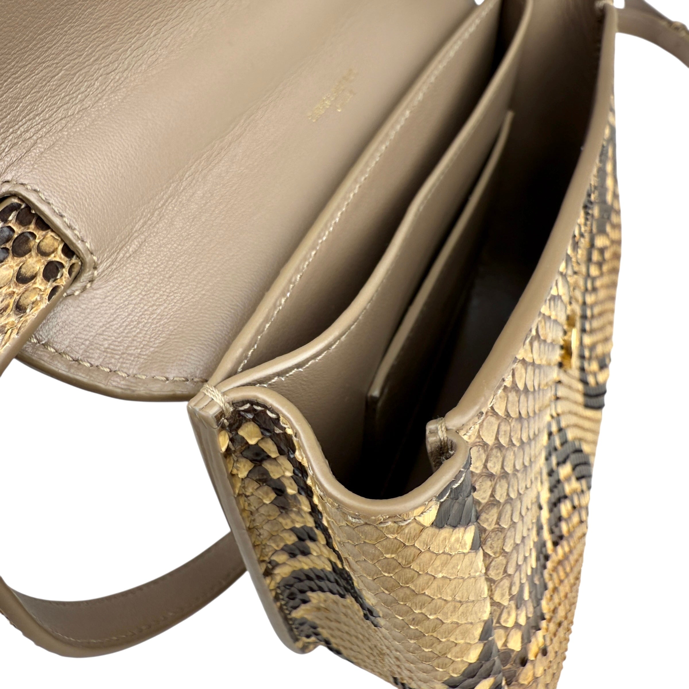 Pre-owned saint-laurent-python-crossbody-bag-front