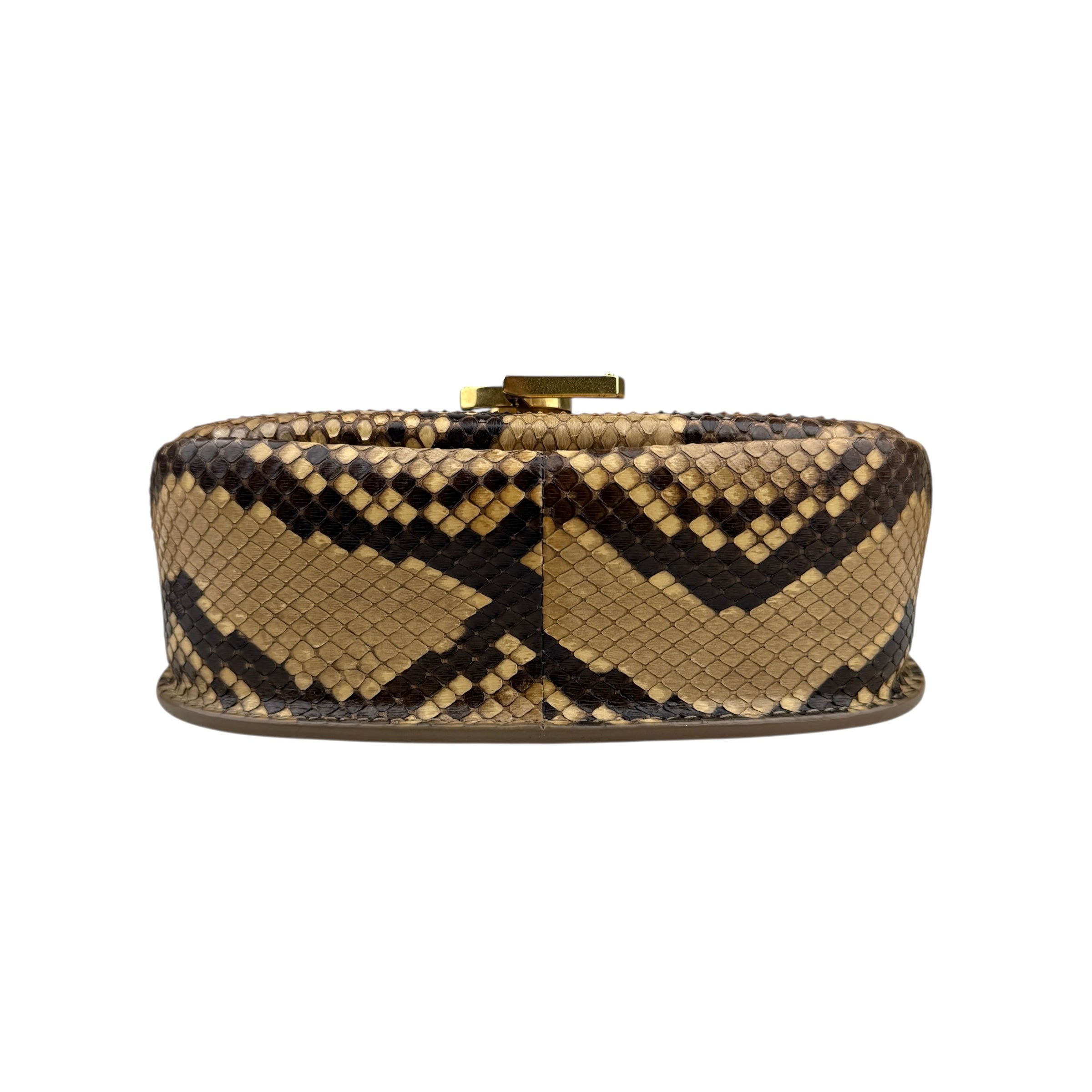 Pre-owned saint-laurent-python-crossbody-bag-front